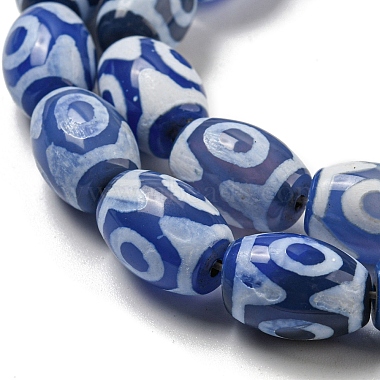 Blue Tibetan Style dZi Beads Strands(TDZI-NH0001-C11-01)-4