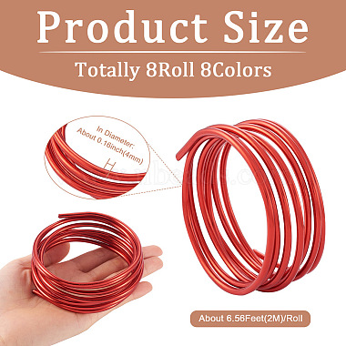 8 Roll 8 Colors Round Aluminum Wire(AW-FW0001-03)-3