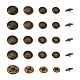 80Pcs 8 Style Brass Shank Buttons(BUTT-TA0001-08AB)-2