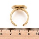 Hollow Star 304 Stainless Steel Open Cuff Ring Components(STAS-F366-07E-G)-2