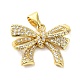 Brass Micro Pave Clear Cubic Zirconia Pendants(FIND-Z041-07G)-1