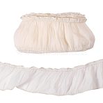 10M Polyester Ribbons, Ruffled Lace Ribbon, for Clothes Accessories, Old Lace, 2-3/4 inch(70mm)(SRIB-FG0001-40A)