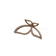 Plastic Claw Hair Clips, Butterfly, Tan, 106x47x40mm(PW-WG64E00-06)