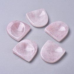 Natural Rose Quartz Massager, Worry Stone for Anxiety Therapy, Half Round, 45x44x8mm(DJEW-F008-C05)