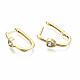 Brass Micro Pave Clear Cubic Zirconia Huggie Hoop Earring(EJEW-T046-16G-NF)-5