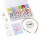 Bricolage mignon perles et pendentifs colorés ensemble de bijoux pour enfants kit de fabrication(DIY-LS0004-05)-6