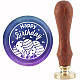 Brass Wax Seal Stamp with Handle(AJEW-WH0184-0837)-1