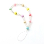 Opaque Polystyrene Plastic Beads Mobile Straps, with ABS Plastic Imitation Pearl Round Beads, ABS Plastic Beads and Braided Nylon Thread, Colorful, 19.3cm