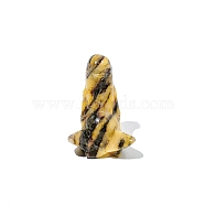 Natural Leopard Skin Jasper Sculpture Display Decorations, for Home Office Desk, Goddess Gaia, 37mm(G-PW0004-61C)