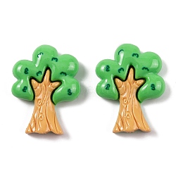 Spring Theme Opaque Resin Decoden Cabochons, Tree, 30x23x6mm(CRES-O007-03E)