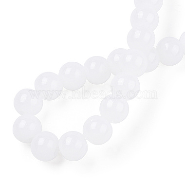 Imitation Jade Glass Beads Strands(GLAA-T032-J8mm-01)-4