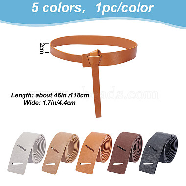 5Pcs 5 Colors PU Leather Chain Belts(FIND-GO0001-57)-2