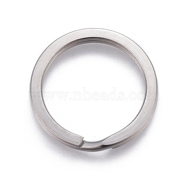 304 Stainless Steel Split Key Ring Clasps(STAS-L226-007B)-2