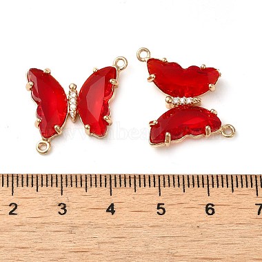 Brass Pave Faceted Glass Connector Charms(FIND-Z020-04M)-3