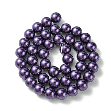umweltfreundliche runde Perlenstränge aus gefärbtem Glasperlen(HY-A002-10mm-RB099)-2