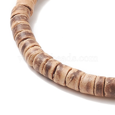 Coconut Beaded Stretch Bracelet for Men Women(BJEW-JB09289)-4