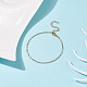 304 bracelet chaînes de trombones en acier inoxydable pour femme(X-BJEW-JB08325)-2