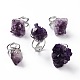 Natural Amethyst Nuggets Cuff Ring(RJEW-G271-01P-02)-1