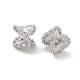 Brass Micro Pave Clear Cubic Zirconia Beads(CU-CBA9FFD-09P)-1