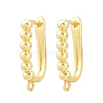 Brass Hoop Earring Findings, Round, with Loop, Long-Lasting Plated, Rack Plating, Lead Free & Cadmium Free, Golden, 23.5x3.5x13mm, Hole: 2mm, Pin: 1mm(KK-CBA5558-04G)