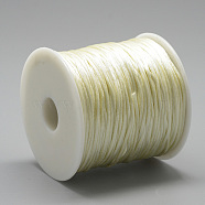Nylon Thread, Rattail Satin Cord, Beige, about 1mm, about 76.55 yards(70m)/roll(NWIR-Q010A-084)