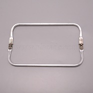 Aluminum Bag Handle, Bag Replacement Accessories, Silver, 9.5x25x2cm(FIND-WH0094-25D)