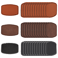 39Pcs 3 Colors PU Imitation Leather Blank Sublimation Clothes Labels, Iron on Tags, Rectangle, Mixed Color, 76x50~51x1.3mm, 13pcs/color(DIY-OC0010-79)