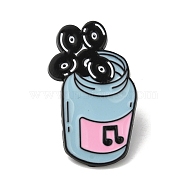 Alloy Brooches, Enamel Pins for Clothes Backpack, Medicine Bottle, Sky Blue, 33x20.5mm(JEWB-I032-16EB-01)