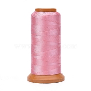 Polyester Threads, for Jewelry Making, Pink, 1mm, about 284.33 yards(260m)/roll(NWIR-G018-F-20)