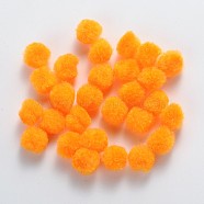 DIY Doll Craft Pom Pom Yarn Pom Pom Balls, Orange, 12mm, about 1000pcs/bag(AJEW-S006-12mm-05)