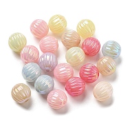 Imitation Jelly and Luminous Acrylic Beads, Round, Mixed Color, 12x12mm, Hole: 2mm(JACR-Q057-06)