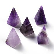 Natural Amethyst Beads, Cone, Undrilled/No Hole Beads, 25x14x14.5mm(G-E490-D11)