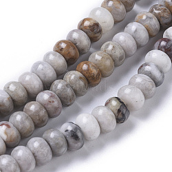 Natural Gobi Agate Beads Strands, Rondelle, 8x5mm, Hole: 0.7mm, about 73pcs/strand, 15.16 inch(38.5cm)(G-F668-07-B)