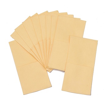 Microfiber Gift Packing Pouches, Jewlery Pouch, Goldenrod, 15.5x8.3x0.1cm