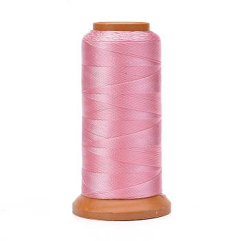 Polyester Threads, for Jewelry Making, Pink, 1mm, about 284.33 yards(260m)/roll