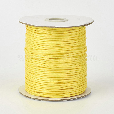 0.8mm Yellow Waxed Polyester Cord Thread & Cord