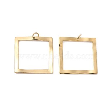 Real 14K Gold Plated Square 304 Stainless Steel Pendants