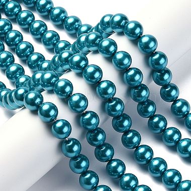 brins de perles rondes en verre teinté écologique(HY-A002-12mm-RB073N)-4