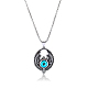 Wing with Evil Eye Pendant Necklace Lucky Spiritual Protection Necklaces Hip-hop Punk Style Charm Titanium Steel Jewelry for Men and Women(JN1116A)-1