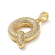 Brass Micro Pave Cubic Zirconia Pendants(KK-E061-03G-17)-2