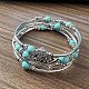 Bohemian Multi-Layered Synthetic Turquoise Wrap Bracelet Women's Jewelry(MV3343-2)-1