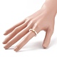 Женские эластичные кольца с жемчугом и латунью в форме сердца из бисера(RJEW-TA00056)-3