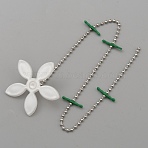 Plastic Flower Shape Drain Strainers Filter Iron Chain, White, 405x3mm(AJEW-WH0348-502)