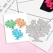 Coral Shape Carbon Steel Cutting Dies Stencils, for DIY Scrapbooking, Photo Album, Decorative Embossing Paper Card, Stainless Steel Color, 87.3x93.4mm(PW-WG41221-01)