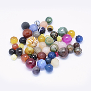 Natural & Synthetic Mixed Stone Beads, Faceted/No Faceted, Round, 6~20mm, Hole: 1~2.5mm(G-K266-02)