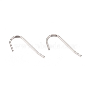 Stainless Steel Earring Hooks, Ear Wire, Stainless Steel Color, 20.5x9.5x0.7mm, Pin: 0.7mm(STAS-WH0014-31P)