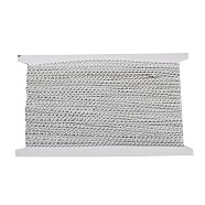 Polyester Wavy Lace Trim, for Curtain, Home Textile Decor, Silver, 1/4 inch(6mm)(OCOR-K007-13B)
