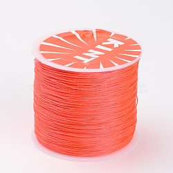 Round Waxed Polyester Cords, Dark Orange, 0.45mm, about 174.97 yards(160m)/roll(YC-K002-0.45mm-09)