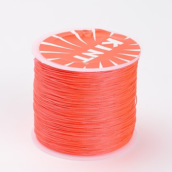 Round Waxed Polyester Cords, Dark Orange, 0.45mm, about 174.97 yards(160m)/roll