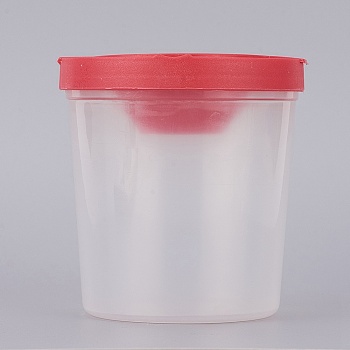 Plastic Pen Cup, for Cleaning, Red, 5.8~7.3x7.6cm